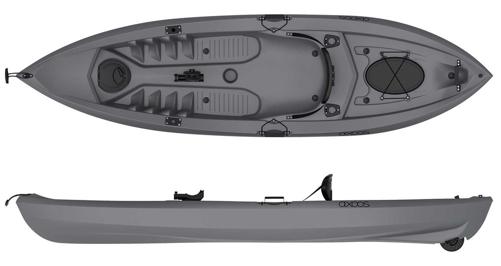 Padela GRATUITA: Caiac Axoos, Sit-On-Top, gri, 3.05 metri