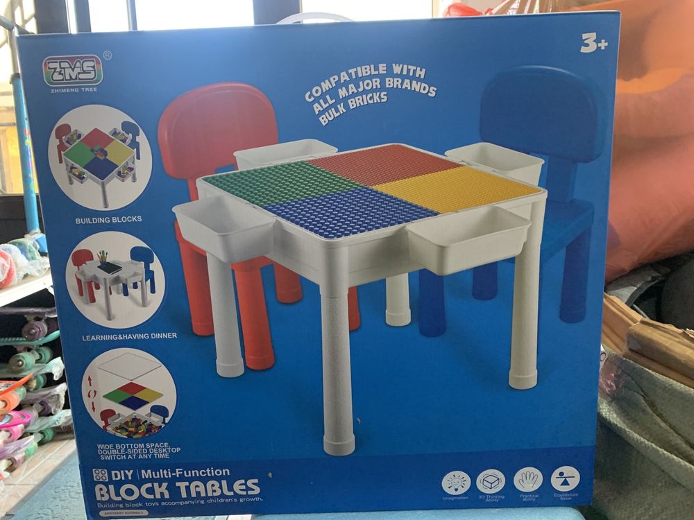 Стол Лего -трансформер + 2 стульчика