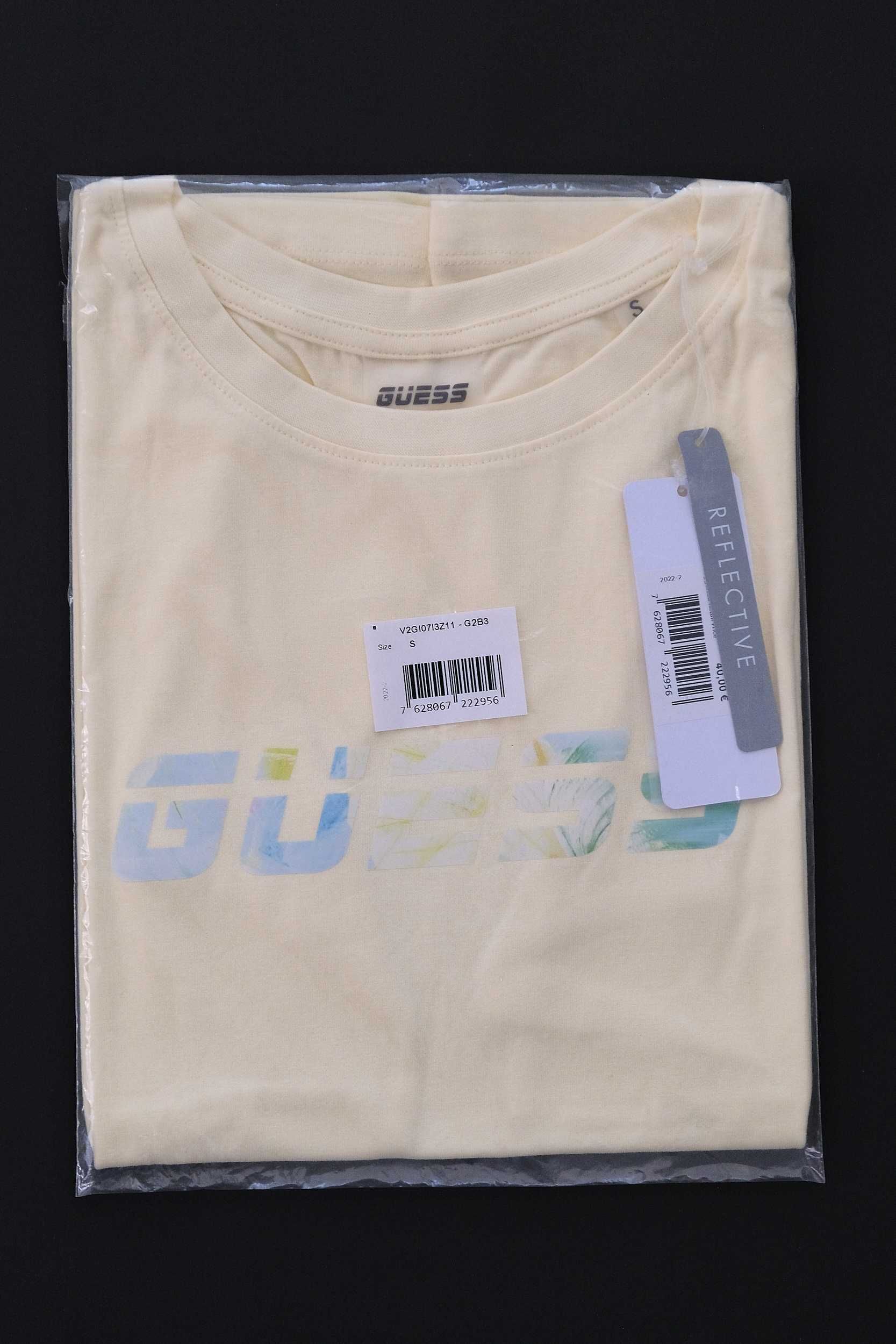 ПРОМО GUESS S/M/L-Оригинална жълта дамска тениска и шорти комплект