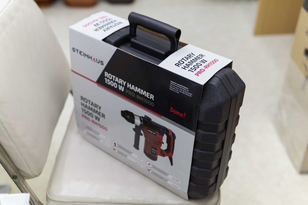 Перфоратор Steinhaus PRO-RH1500, 1500W, 5.5J, SDS-Plus, Куфар