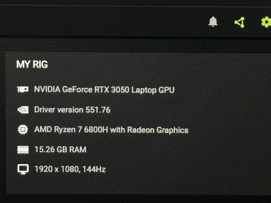 Laptop Gaming Asus Rog Strix G513RC ryzen 7 , ddr5 , rtx