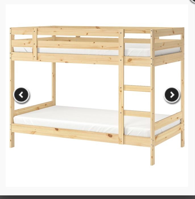 Двухъярусная кровать ikea сосна 90*200