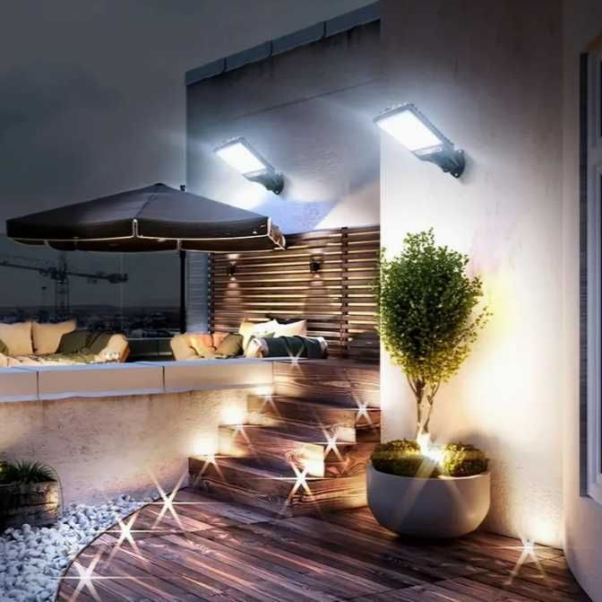 NOUA Lampa solara exterior cu telecomanda senzor miscare