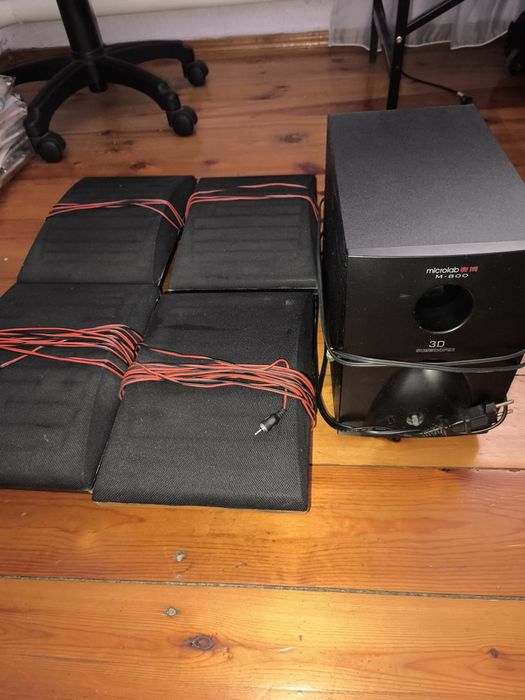 Сабуфер Microlab, колонки Yamaha, акустическая система