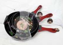 set 3 tigai marmorate rosu sau gri