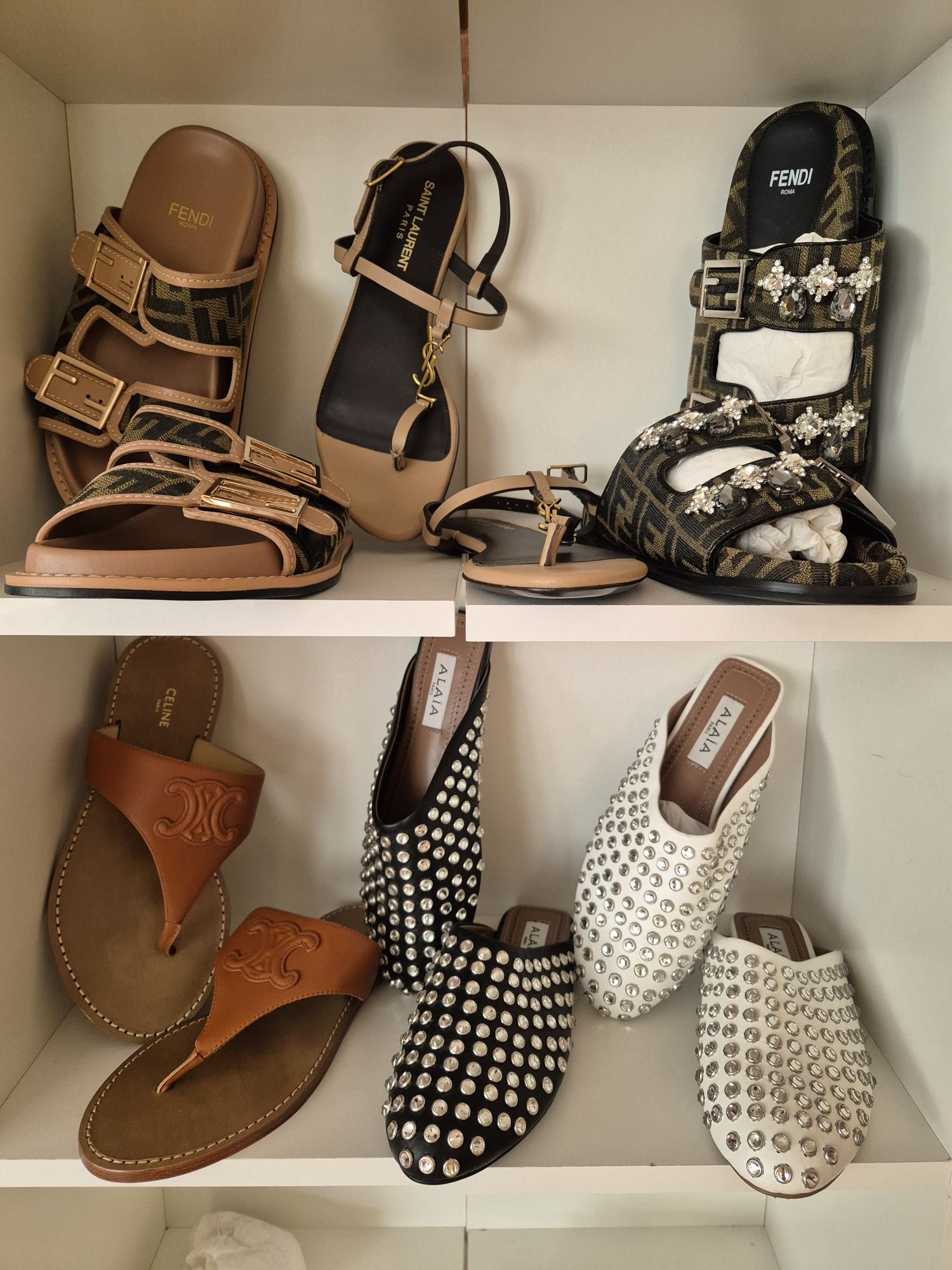 Alaïa, Celine,Saint Laurent ,Fendi