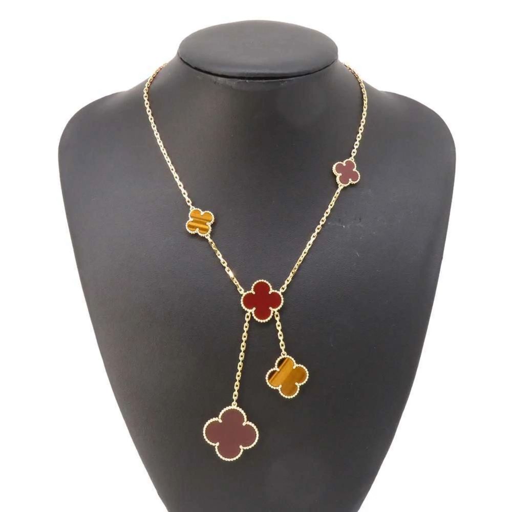 VCA Magic Alhambra Carnelian & Tiger eye колие