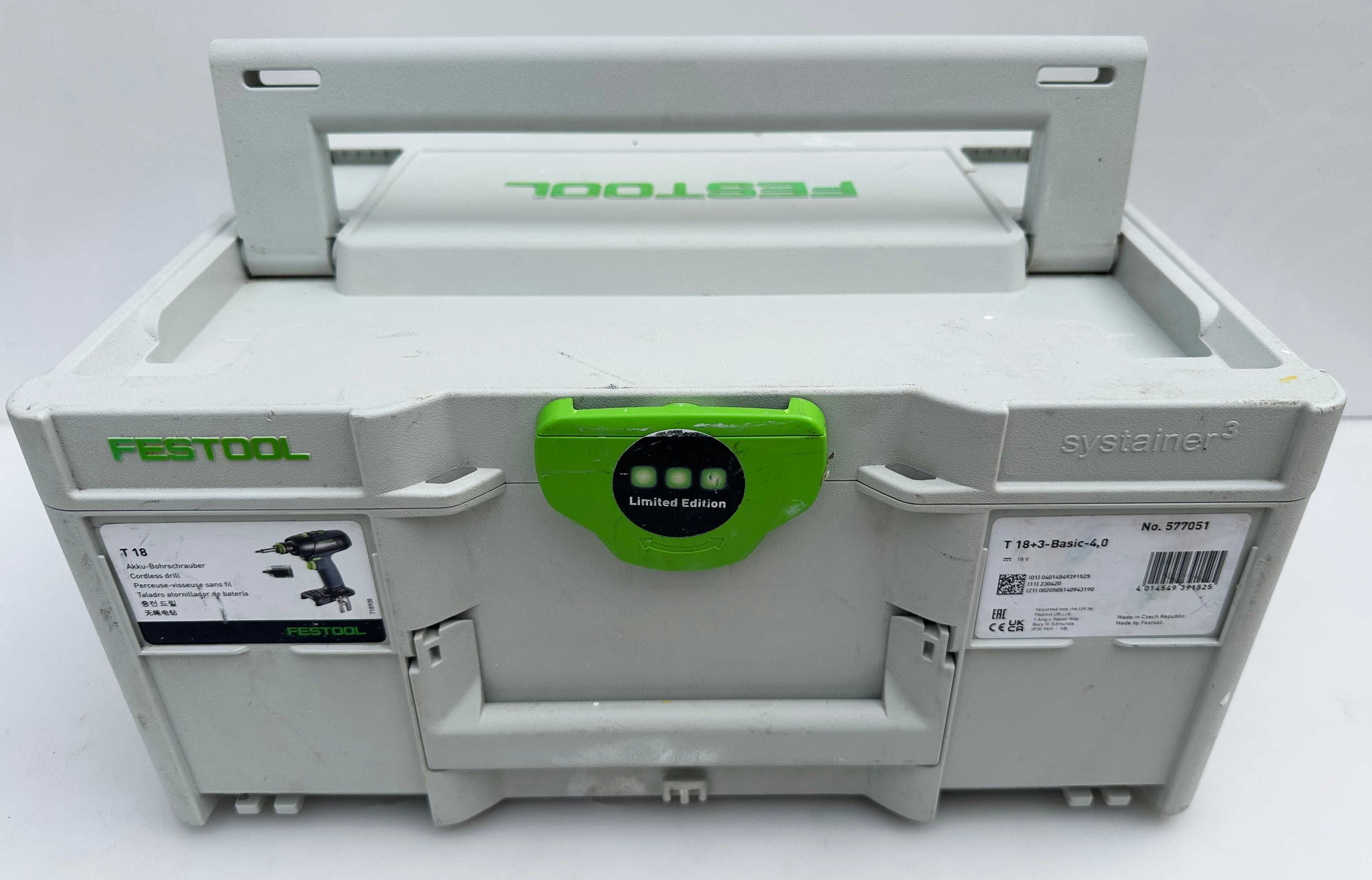 FESTOOL T 18+3 - Безчетков винтоверт 18V 4.0Ah като нов!