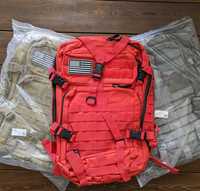 Большой тактический рюкзак 50L (красный, серый)