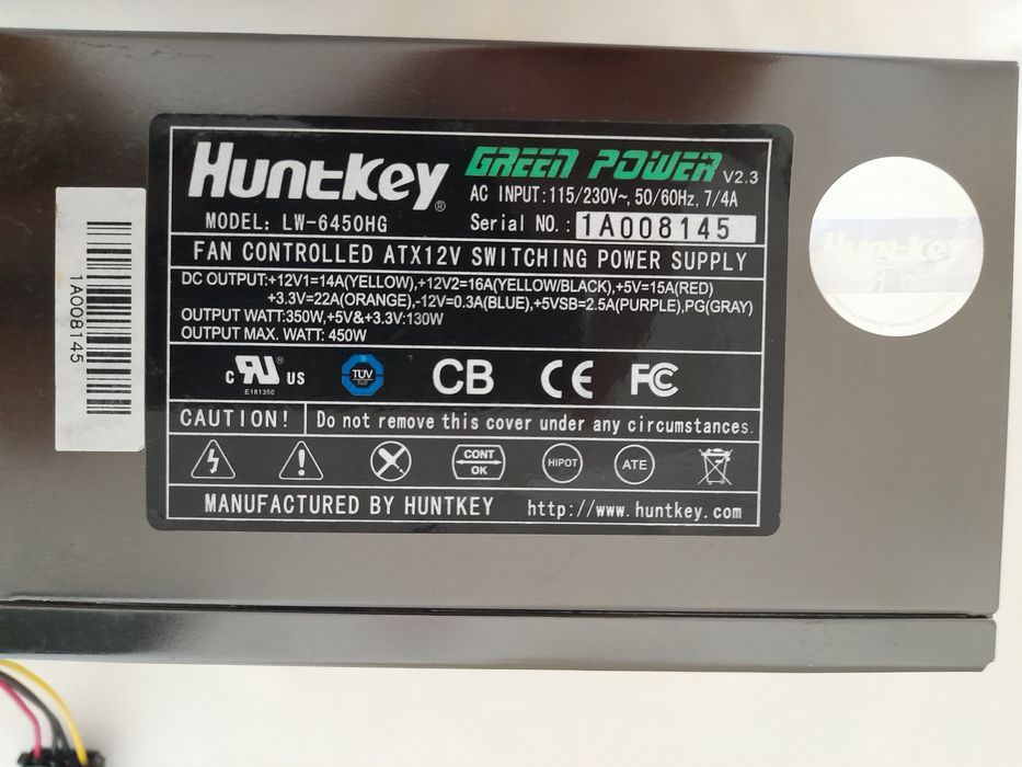 Блок питания Huntkey 450W