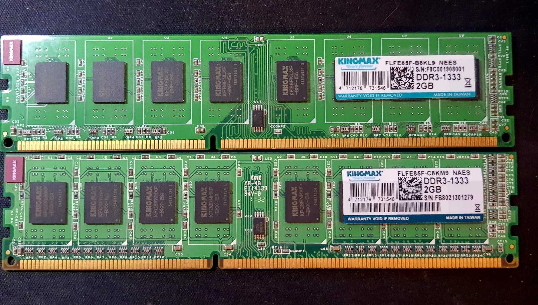 Memorii 2 GB RAM DDR3 si 1 GB DDR2