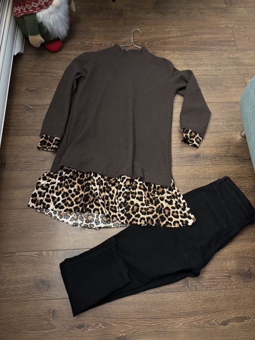 Rochie mini si blugi skinny L