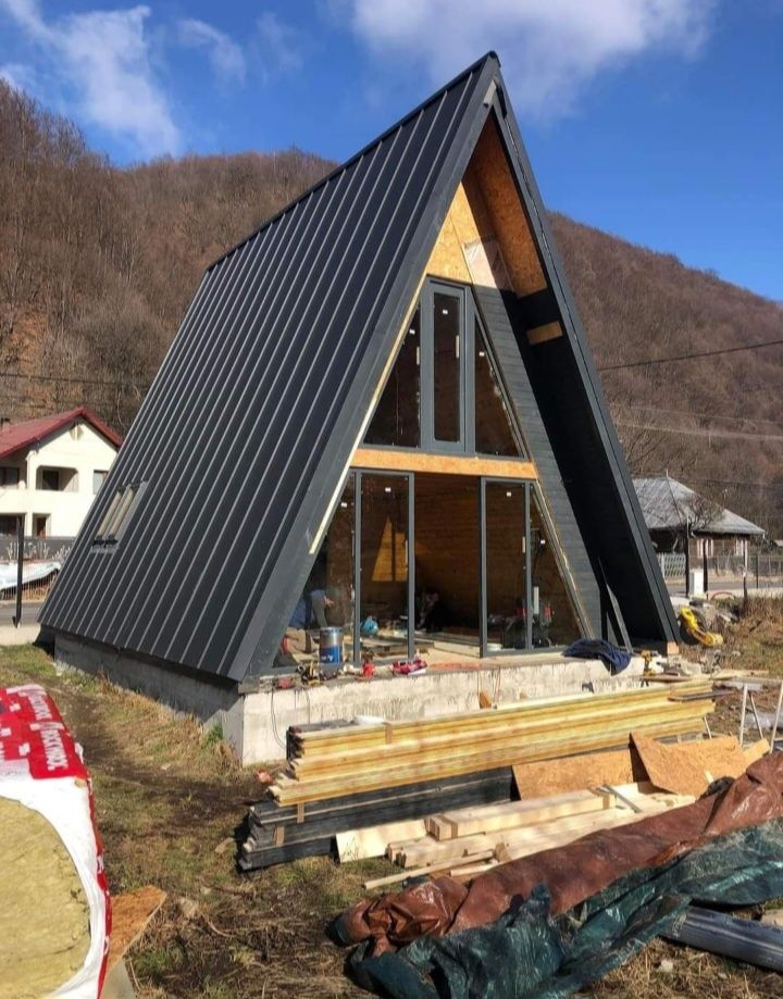 Vând cabane tip A sau tip Casă la cheie