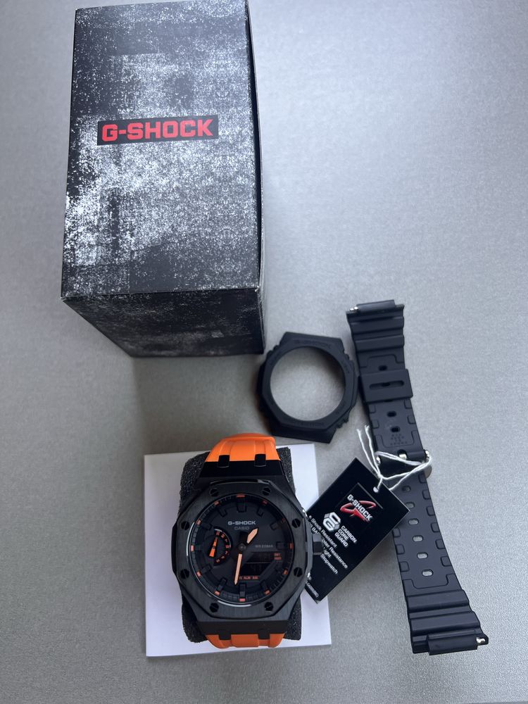 Casioak / Casio G-Shock GA-2100 Mod Orange/Black