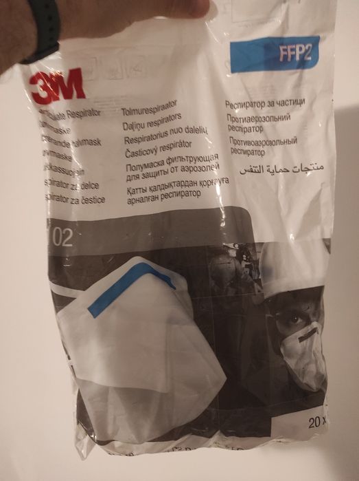 Set 20 masti protectie 3M K102 FFP2 albe