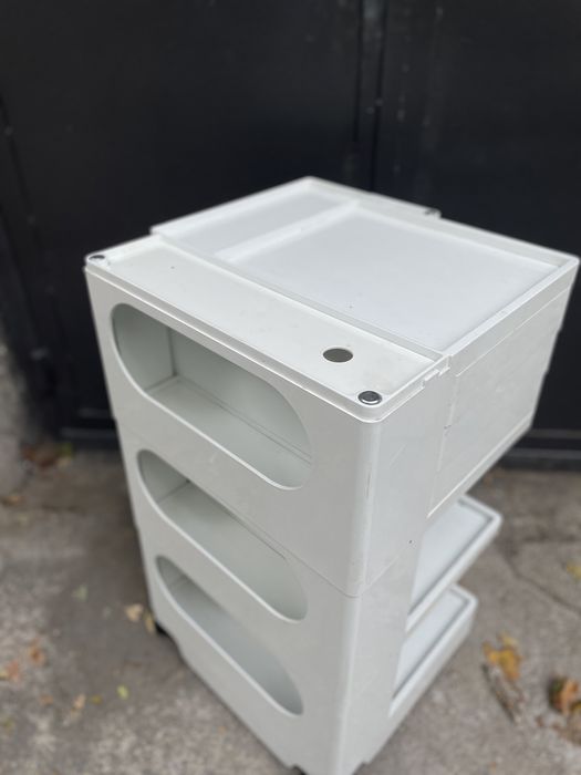 Joe Colombo white boby storage trolley 1970/ дизайнерска количка