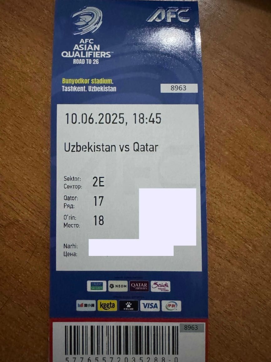 Bilet ozbekiston qatar