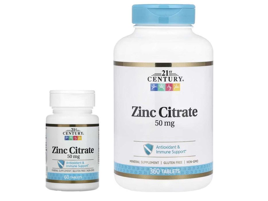 21st Century, цитрат цинка, 50 мг, 60 таблеток
