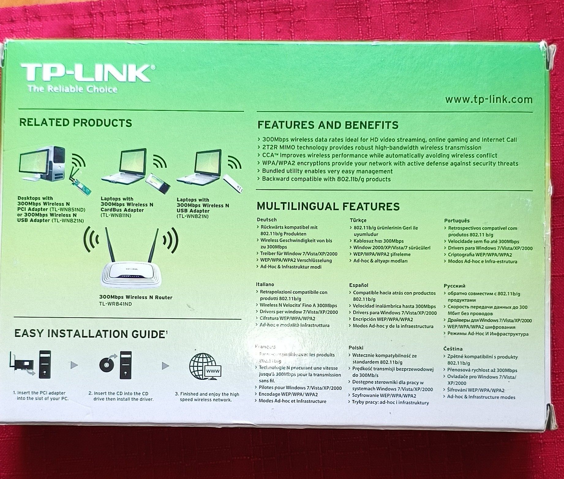 Wireless TP-LINK pentru PC.
