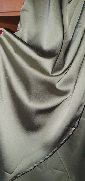 Rochie verde deschis satin