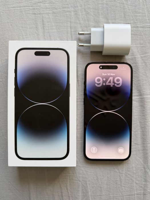 Iphone 14 pro 128GB Space black с адаптер