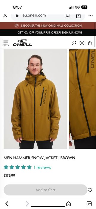 O’Neill Men’s Hammer Snow мъжко зимно яке  Ново
