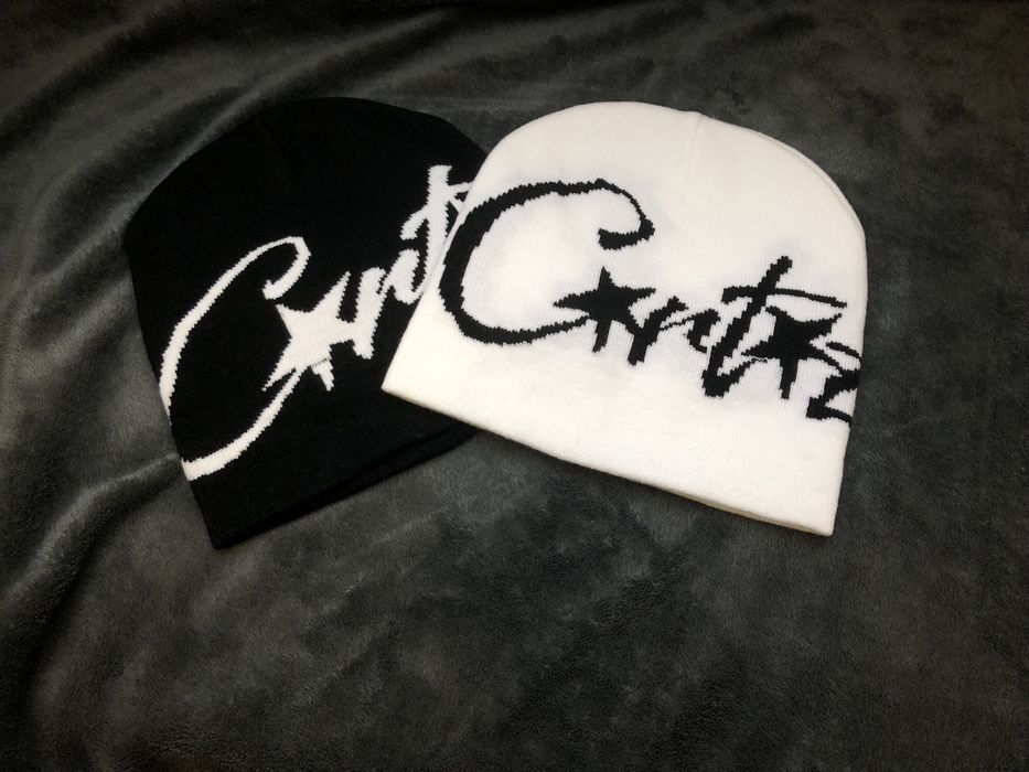 Шапка Corteiz черная/белая — новая, стильная, качественная