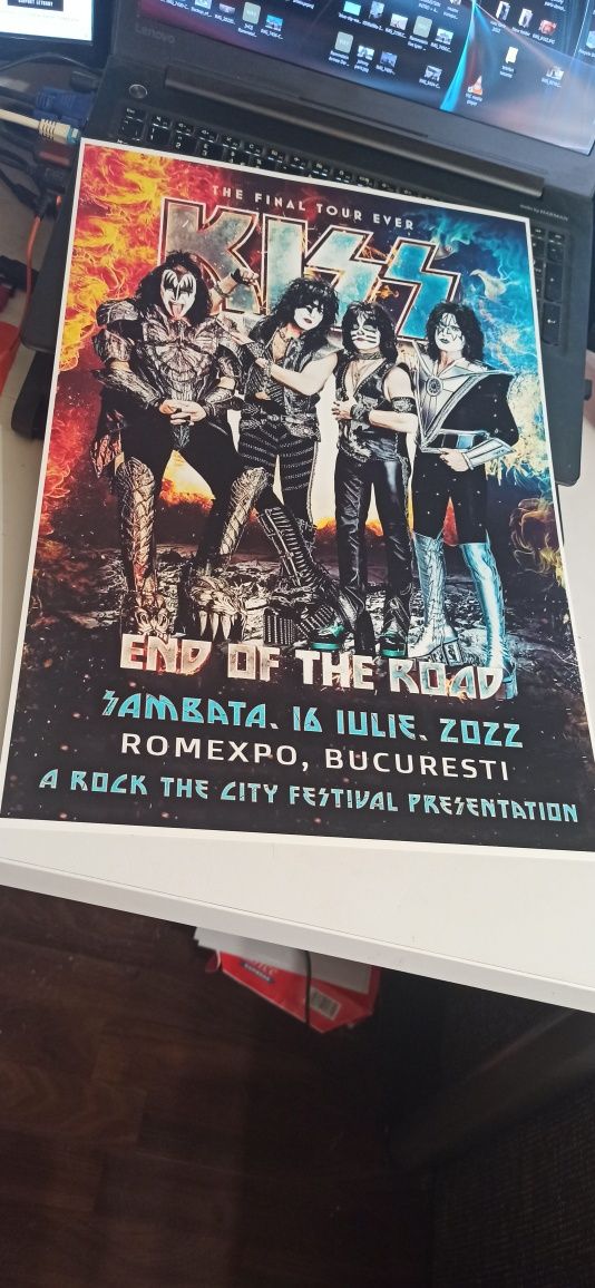 Poster KISS concert Bucuresti 2022