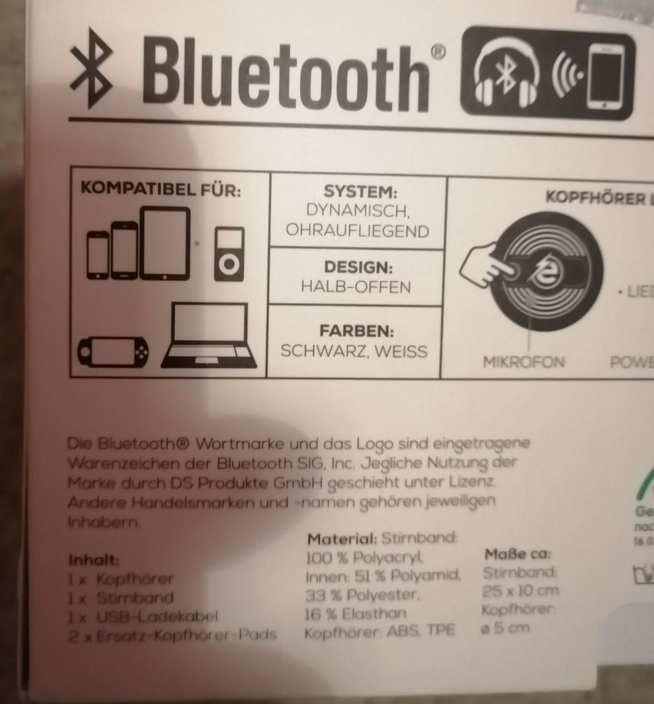 Лента за глава с Bluetooth