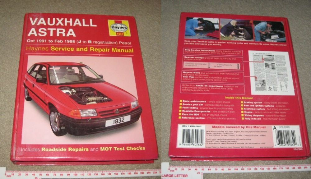 Manual Haynes Opel Astra Zafira Vectra Omega Calibra Frontera