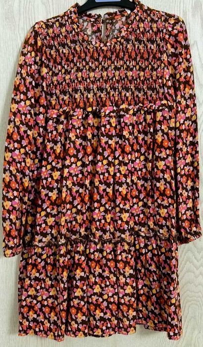 Rochita fetite Coccodrillo din bumbac cu imprimeu