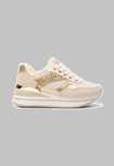 Adidasi superbi cu imprimeu glam auriu cu platforma ascunsa sneakers
