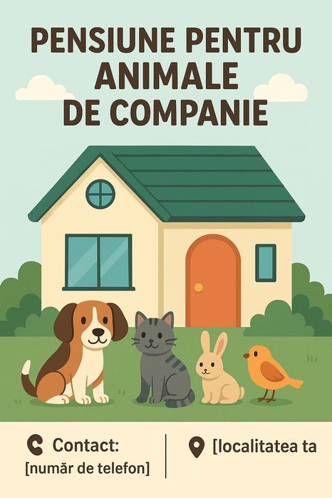 Cazare pentru animale de companie la noi acasă