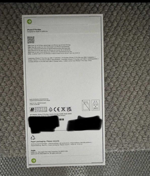 Apple iPhone 17 Pro Max, 512GB, 5G, Cosmic Orange, Nou, Sigilat, Liber