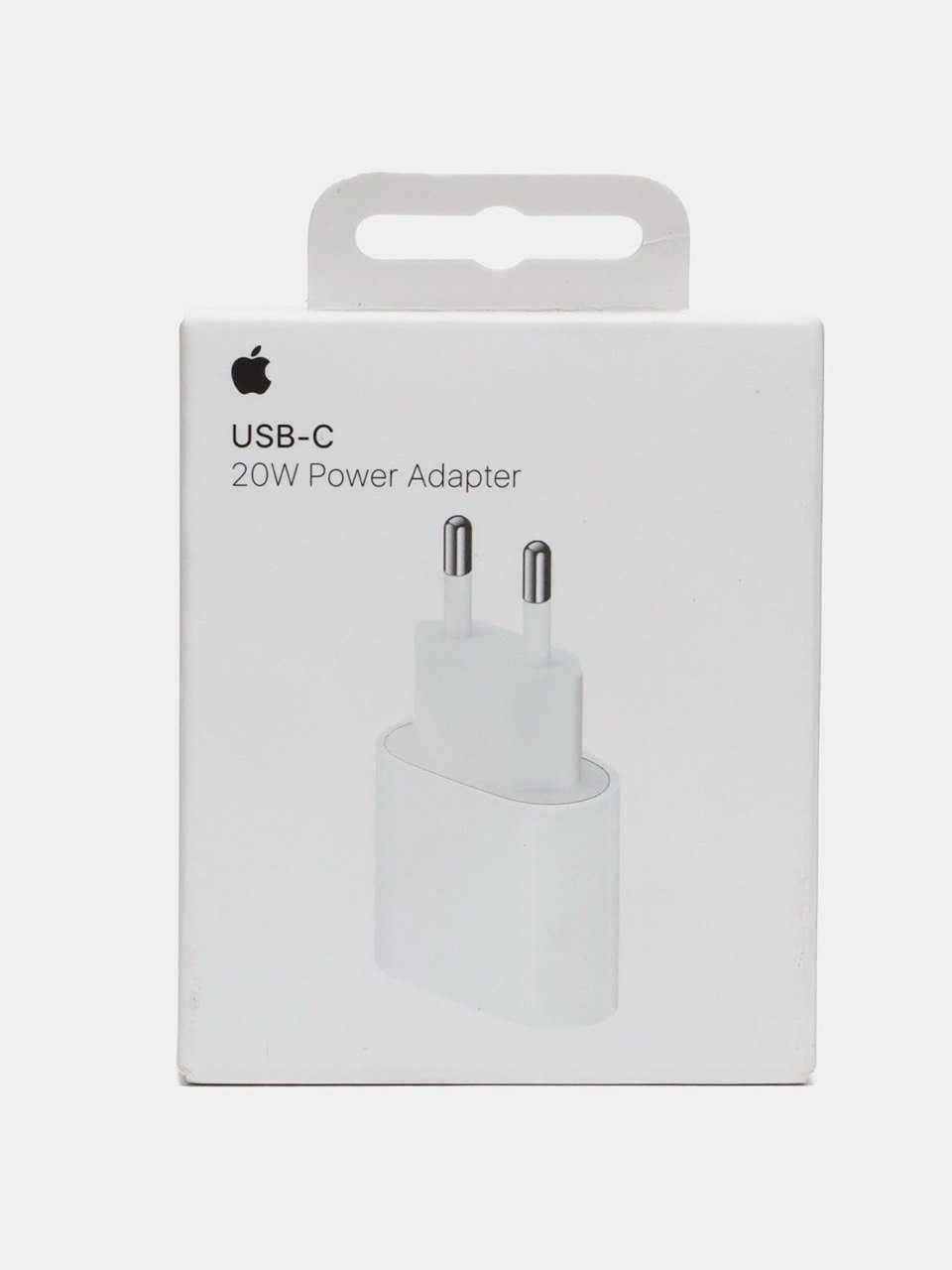 Apple 20W адаптер, 2-контактное зарядное устройство, iPhone и iPad