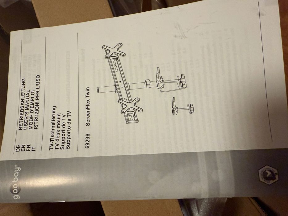 Suport 2 monitor computer - Goobay Screenflex Twin