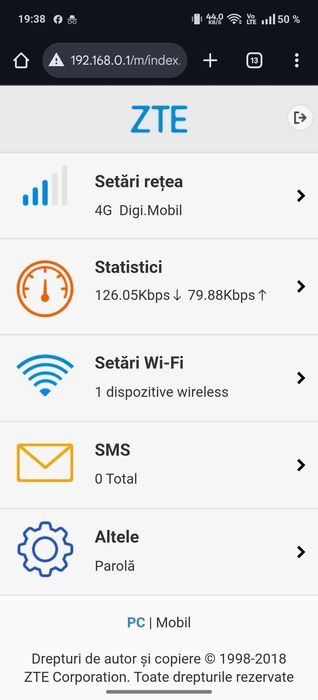 Router wifi Zte MF283v 4G merge pe toate rețelele mobile
