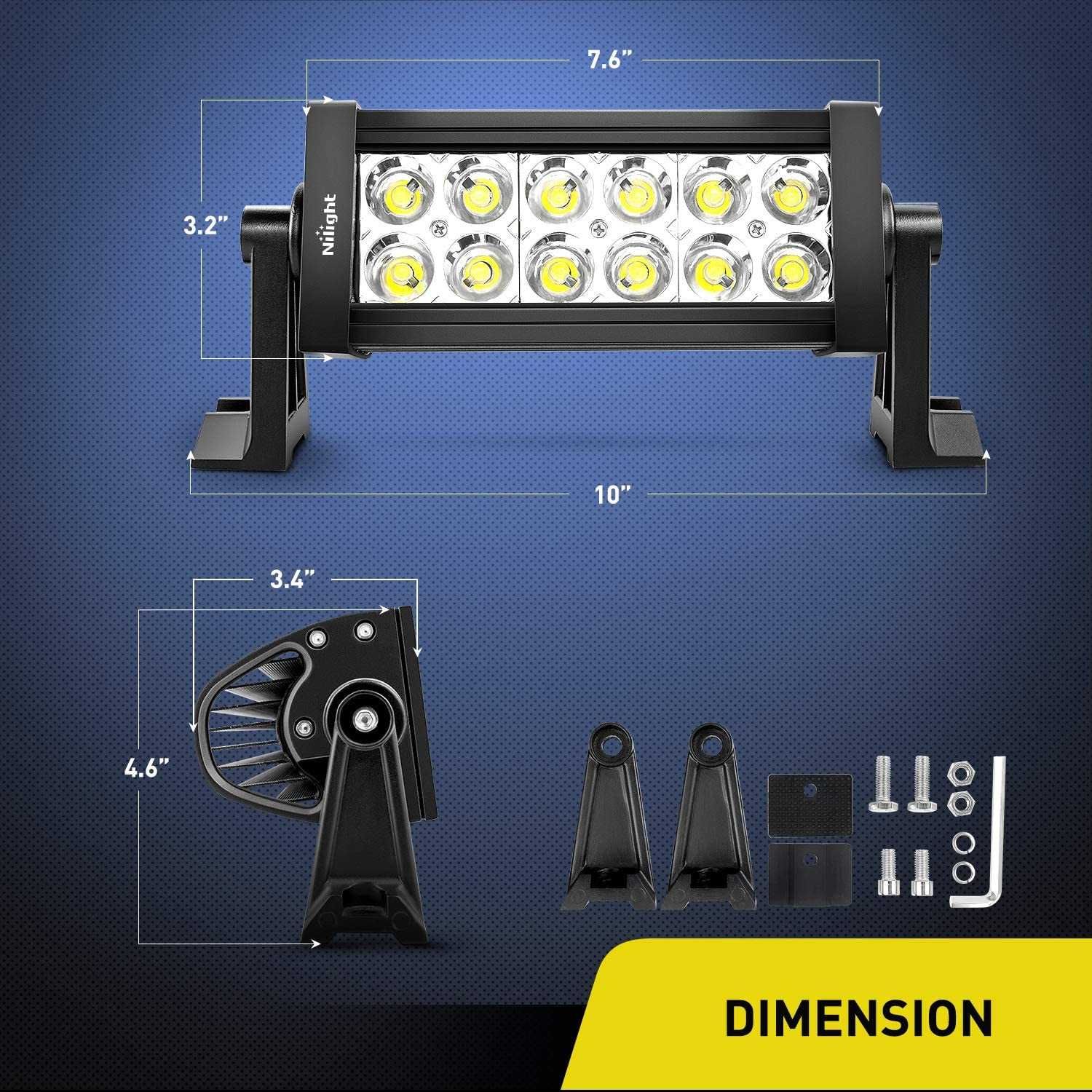 Proiector auto led bar 36w lungime 18cm