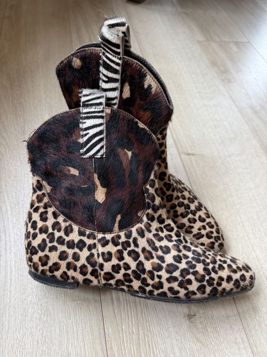 Дамски боти естествен косъм