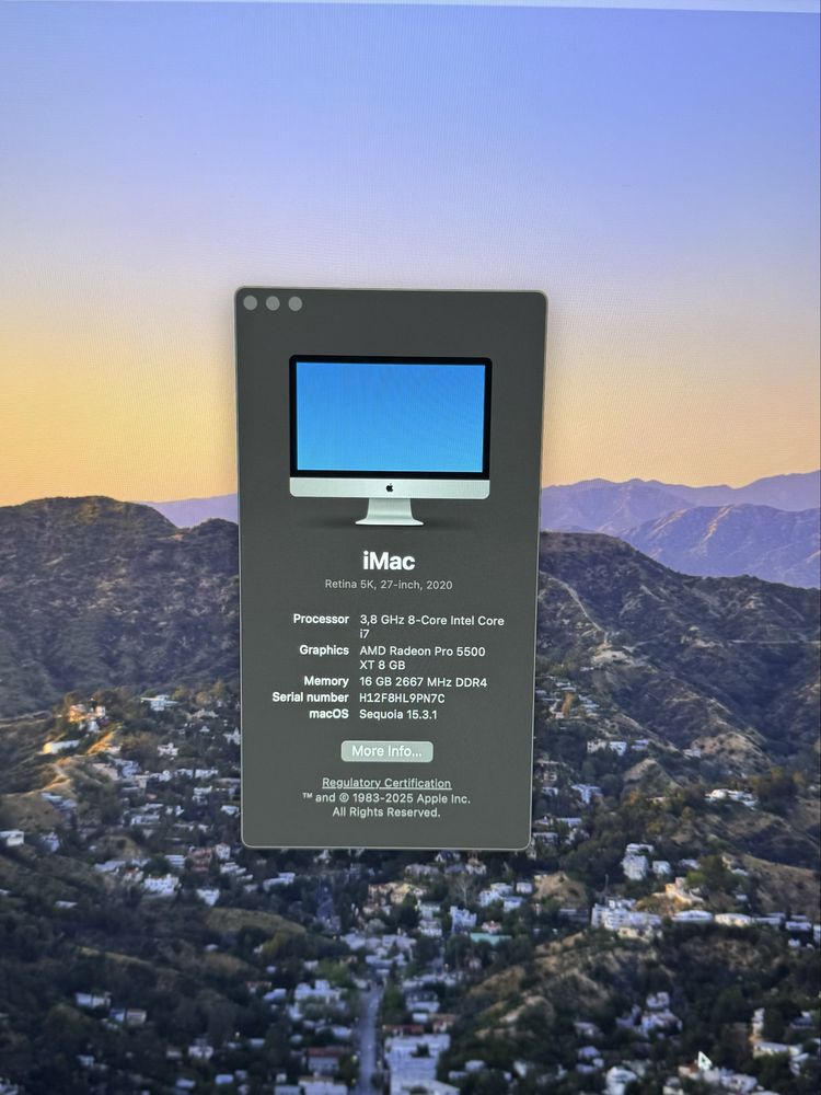 Apple iMac 2020 27 inches