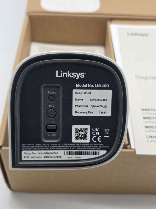 Router Linksys Velop Pro 7, Mesh Wifi 7, tri-band, 275m, NOU