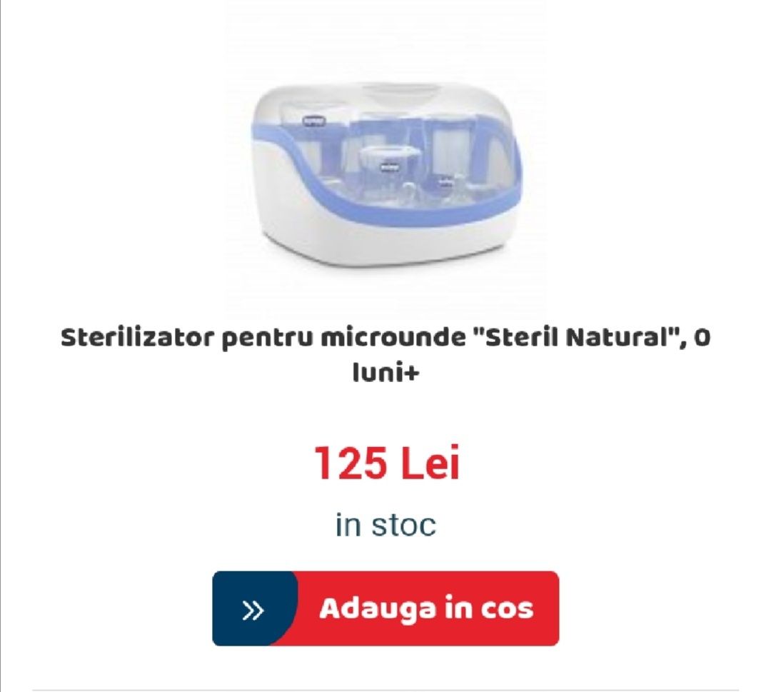 Sterilizator microunde Chicco "steril natural"