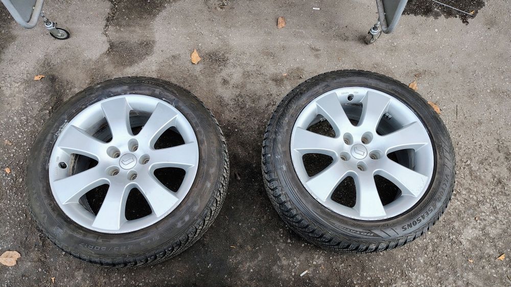 4броя гуми 225/50/17 Goodyear с джанти 5х112