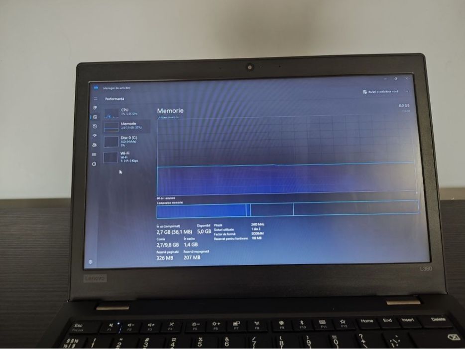 Laptop Lenovo ThinkPad L380, 13.3" FHD, i3 Gen 8, 8GB RAM, SSD 256GB