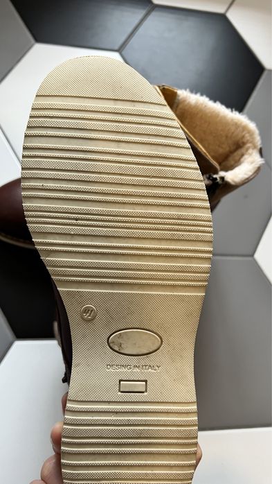 Ghete / bocanci Otter marime 41 piele imblanite șiret / fermoar