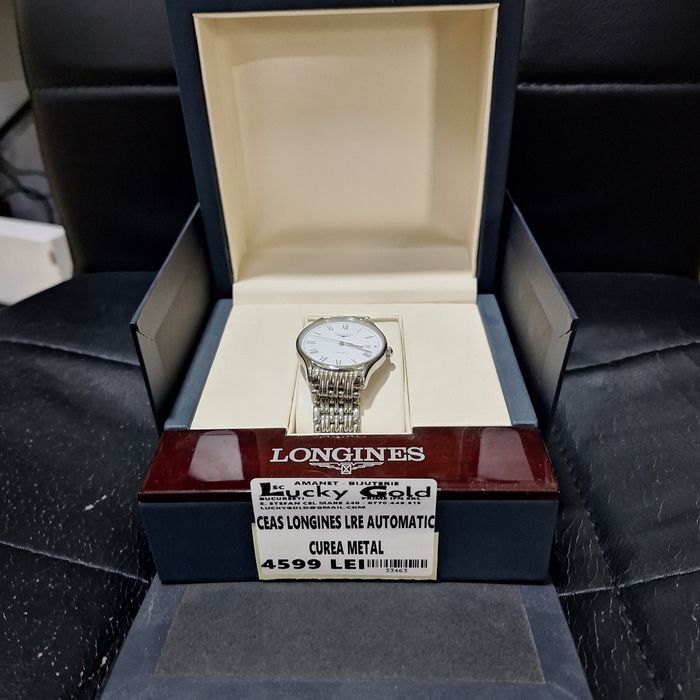 Ceas longines lre Automatic curea metal factura garanție #33463