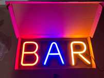 Reclama luminoasa neon led pentru BAR . Nou!