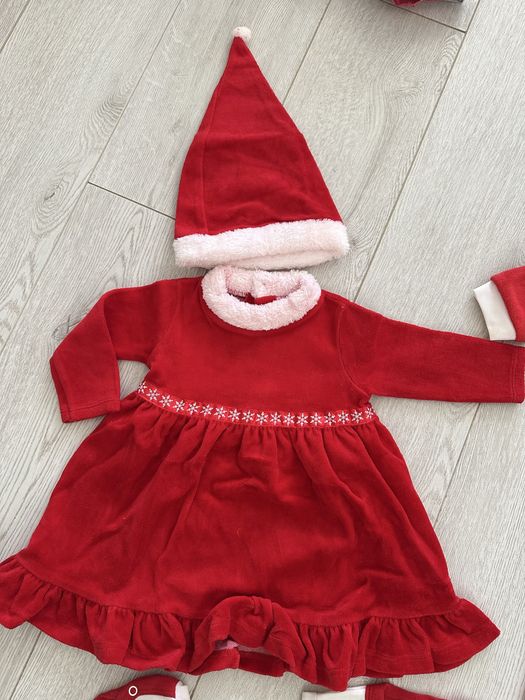 Коледен комплект за фотосесия, коледна рокля, костюм