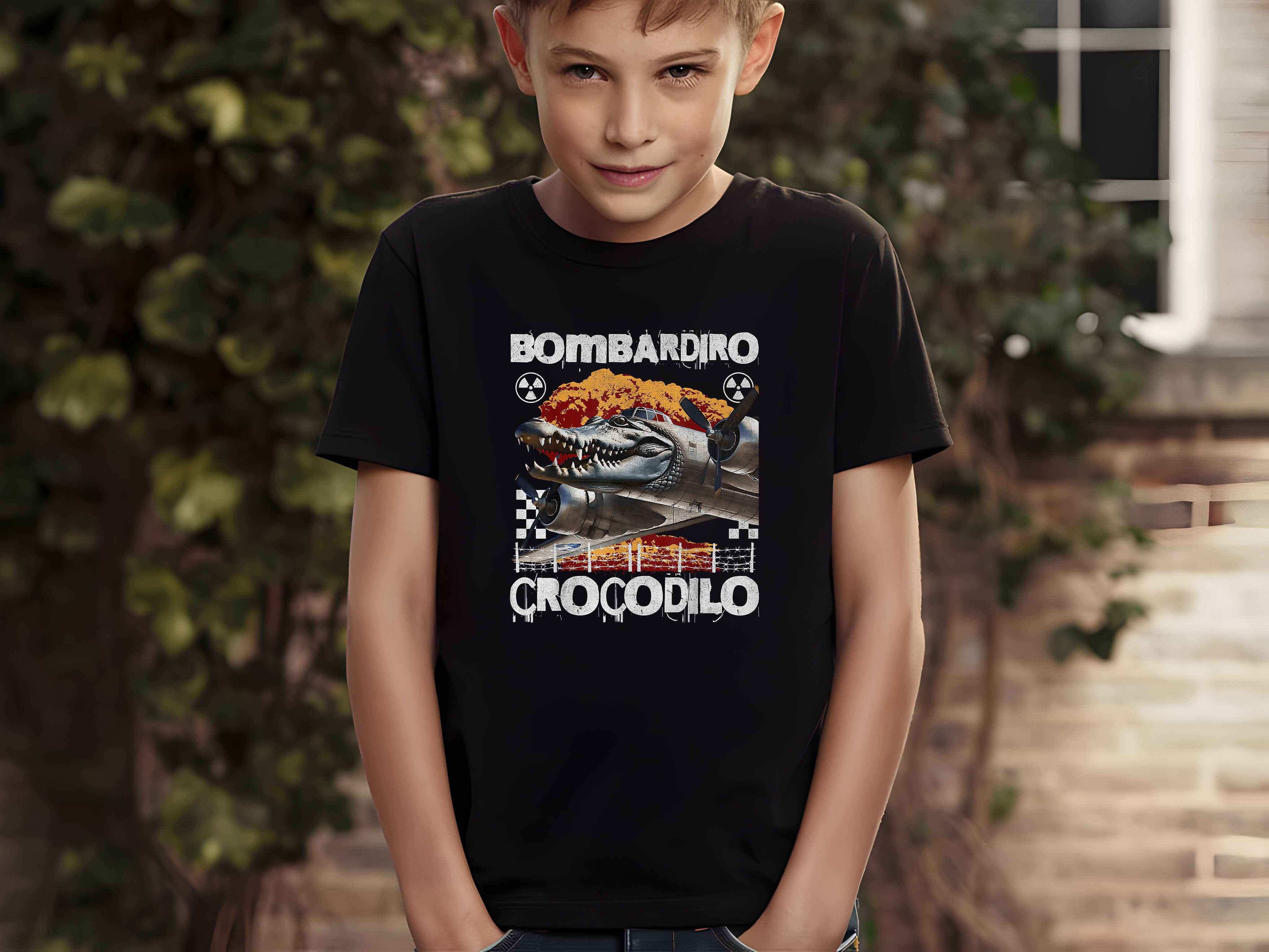 Детска тениска с BOMBARDIRO CROCODILO Brainrot