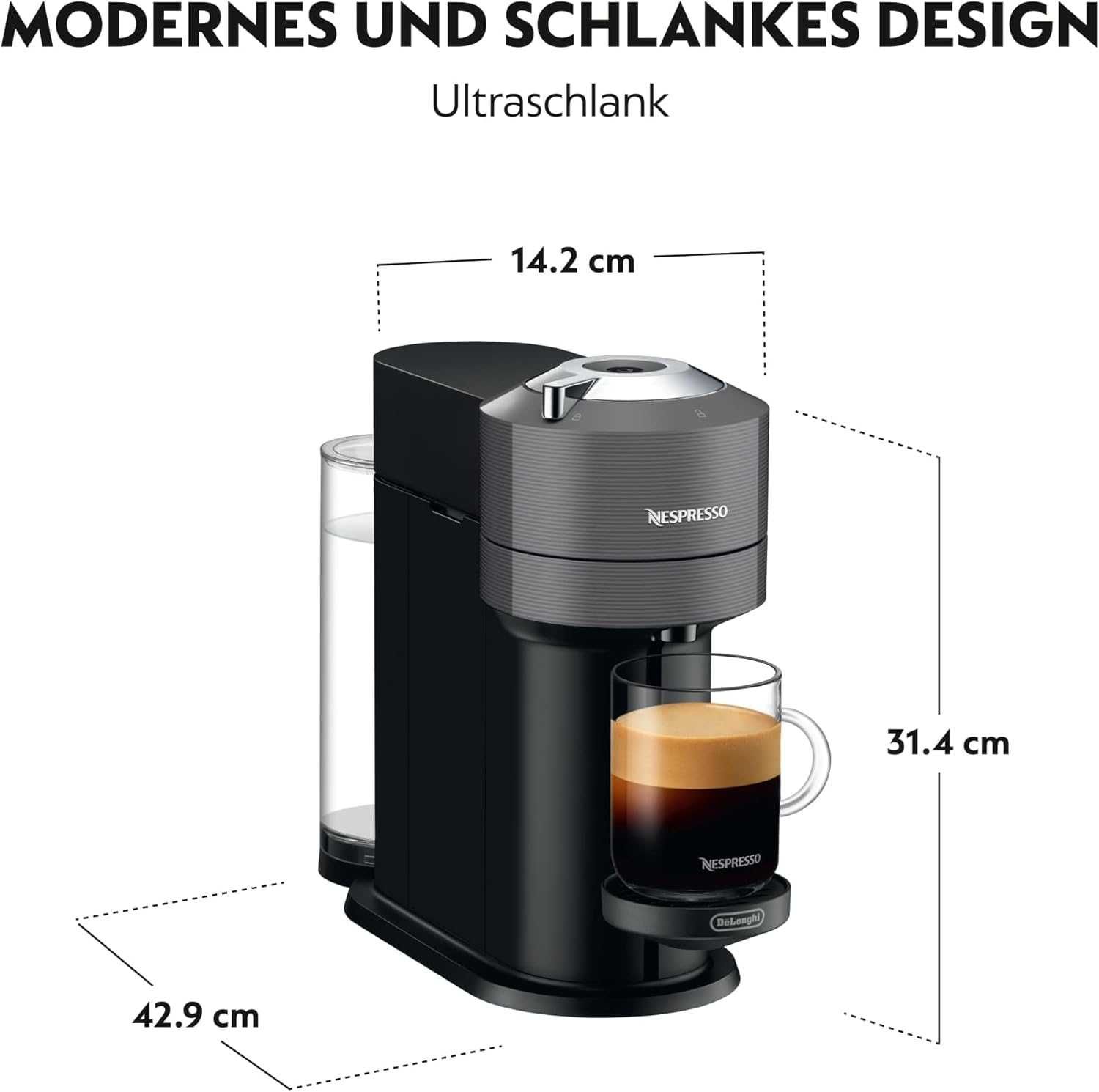 DeLonghi Nespresso Vertuo Next ENV 120.GY, Кафемашина с Капсули